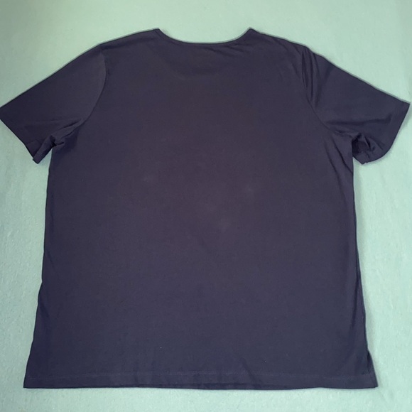 BLAIR daisy short sleeve crewneck blue white yellow soft tee T-shirt top size L - Picture 8 of 8